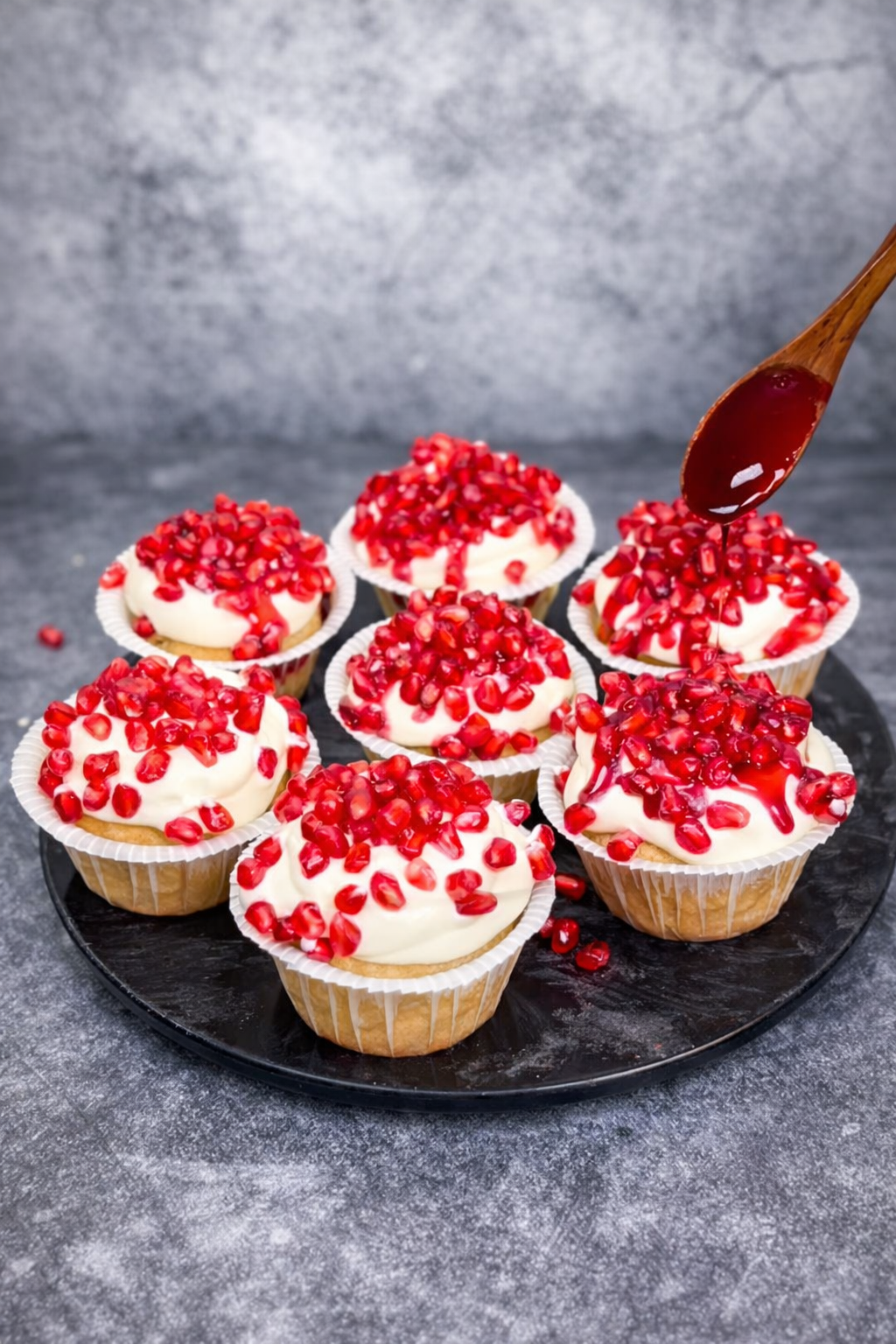 Pomegranate Cupcakes