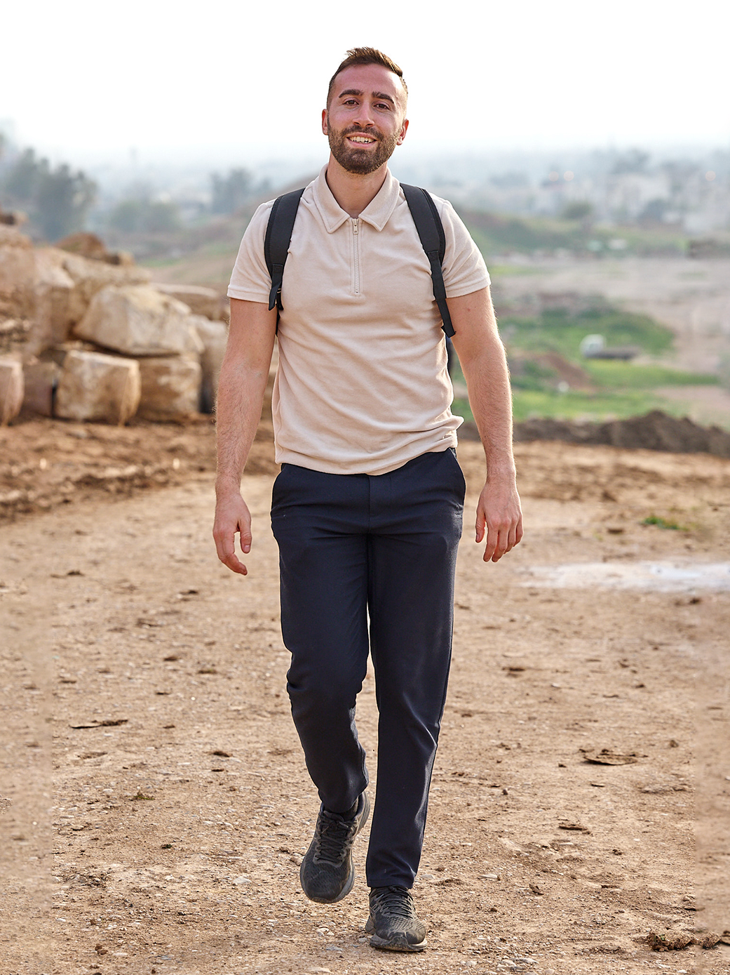 Arim walking through ancient Nineveh